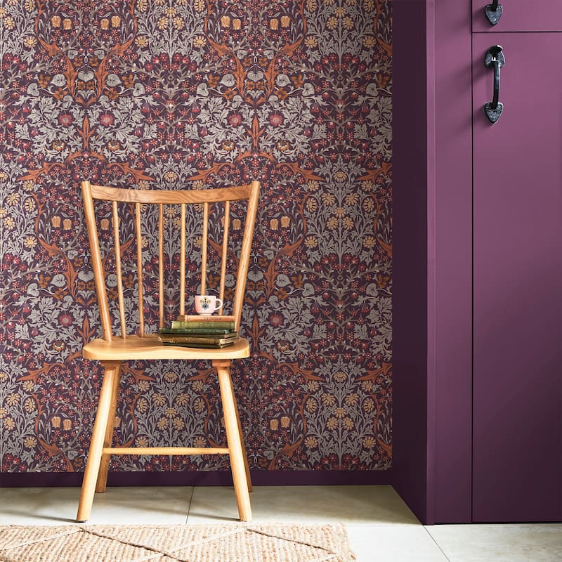 William Morris Blackthorn Plum Wallpaper