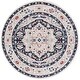 preview thumbnail 21 of 24, SAFAVIEH Luna Micol Oriental Medallion Rug 6'7" Round - Beige/Navy - Round