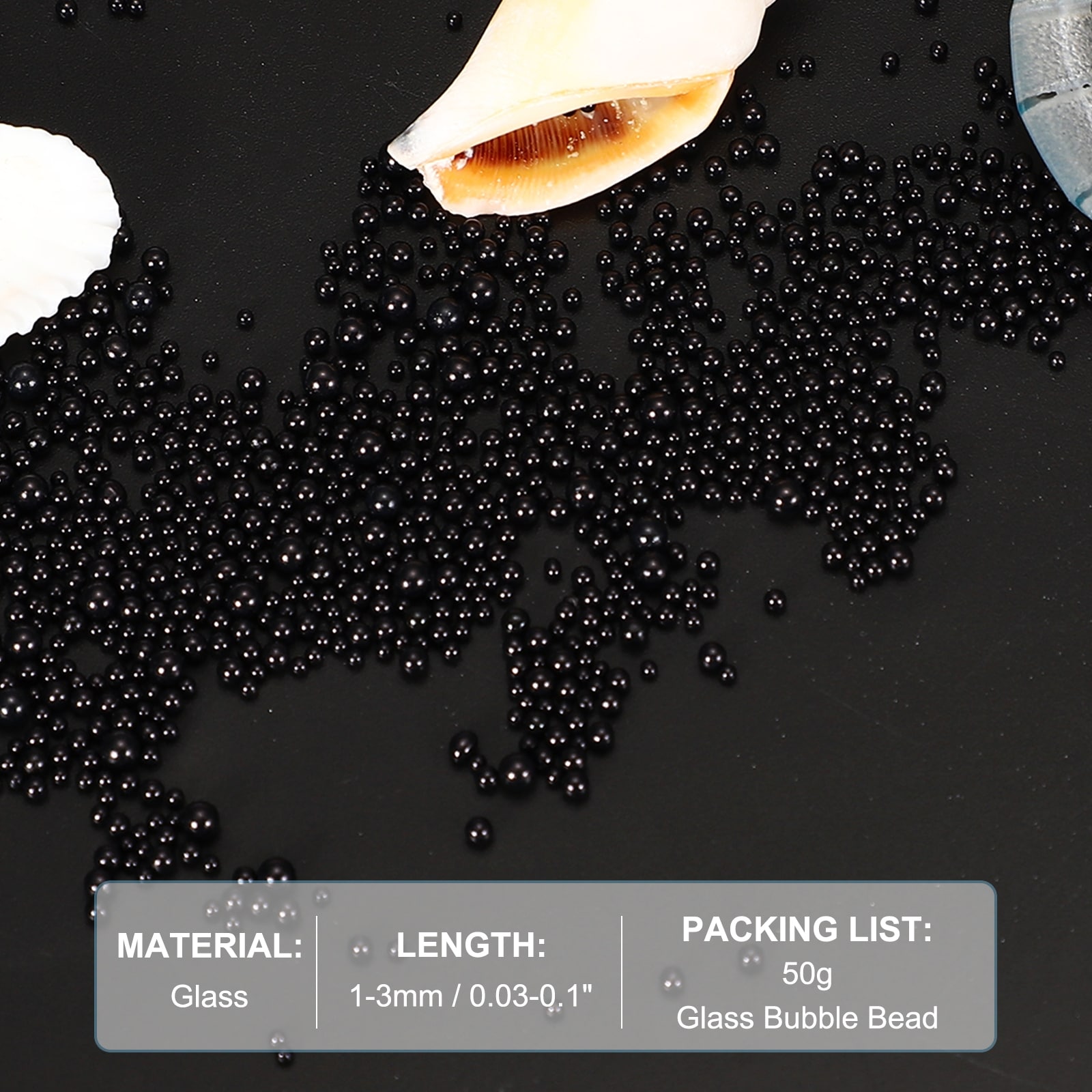 Glass Bubble Beads, Tiny Iridescent Beads No Hole Mini Glass Bubble - Fitting for (DIY Crafting - Nail Art)