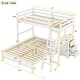 preview thumbnail 6 of 43, Twin over Full Bunk Bed with Built-in Desk and Three Drawers,Multifunctional Loft Bunk Bed With Storage