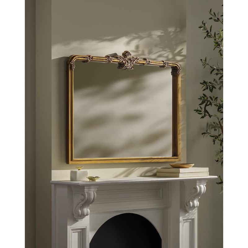Mariela Traditional Overmantel Mirror - Gold