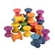 preview thumbnail 2 of 1, Rainbow Wooden Spools, Set of 21