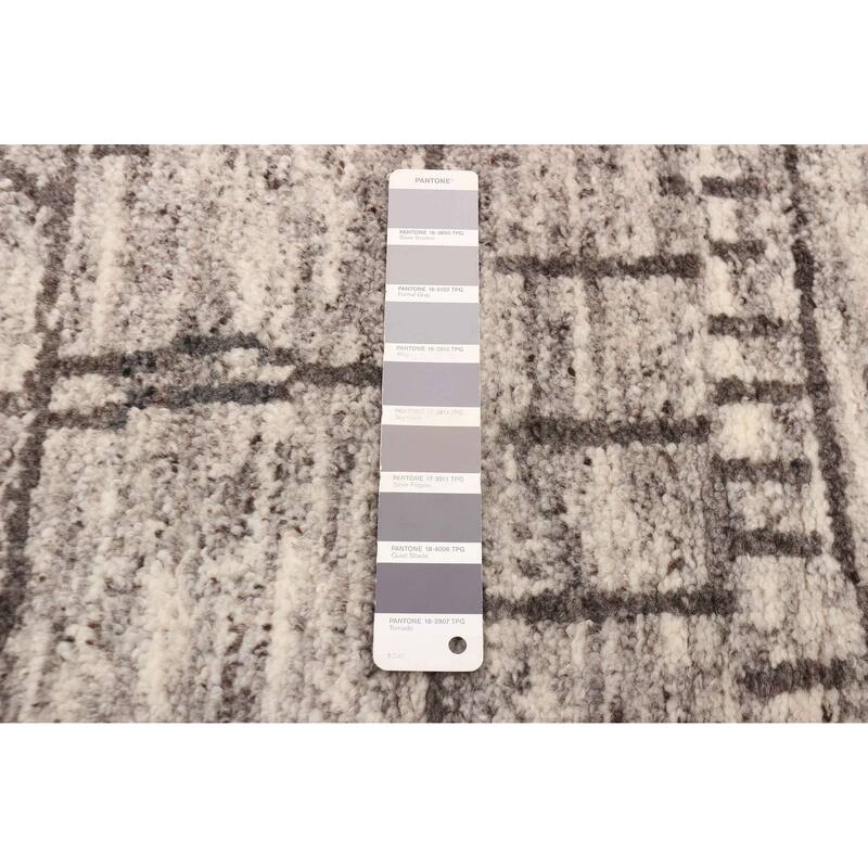 ECARPETGALLERY Hand-knotted Tangier Grey Wool Rug - 5'6 x 7'6