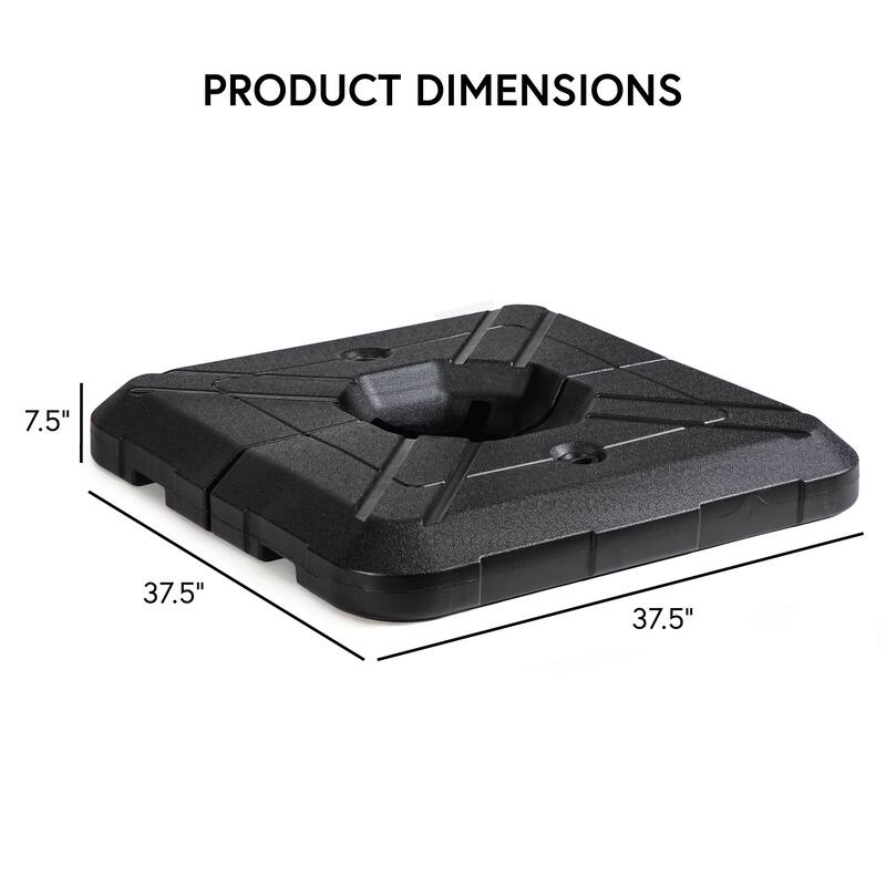 Furniture of America Maximus Outdoor Black Square Umbrella Base