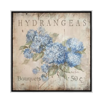 iCanvas "Hydrangeas Bouquets (50 Cents)" by Debi Coules Framed