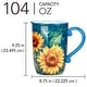preview thumbnail 4 of 2, Certified International Golden Sunflowers Pitcher - 9.25" x 6" x 8.75"