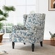 preview thumbnail 8 of 80, Mid-Century Modern Linen/ Vegan Leather Wing Back Accent Chair