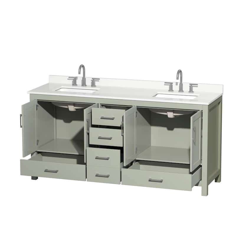 Wyndham Collection WCS141472D-QTZ-US3MXX Sheffield 72" Free Standing