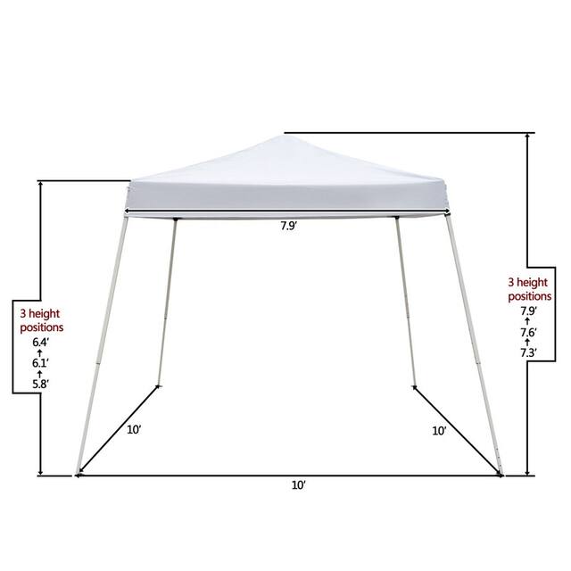 10 x 10 ft. Outdoor Party Gazebo Camping Canopy White - Without Wall