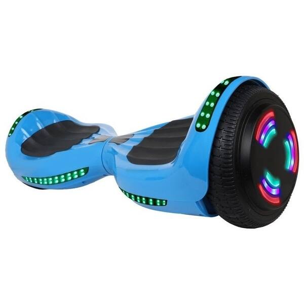 Flash UL 2272 Certified Hoverboard 6.5" Bluetooth Speaker with LED Light Self Balancing Electric Scooter Blue - - 18114486