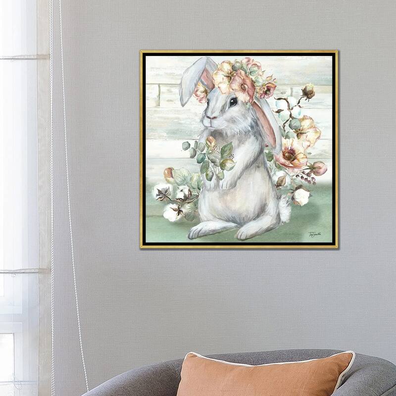 iCanvas "Farmhouse Bunny II" by Tre Sorelle Studios Framed