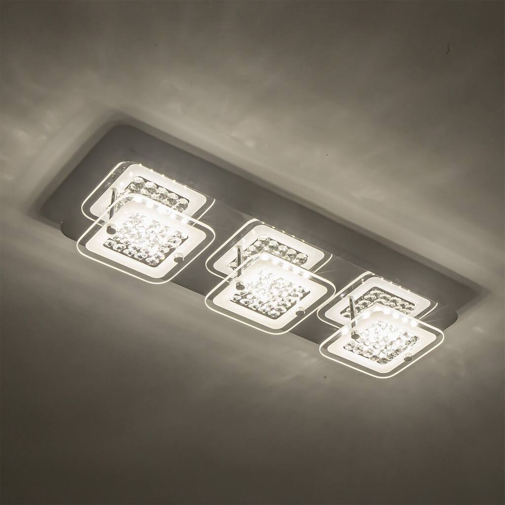Fixture Recessed Glass LED Ceiling Light Crystal Light