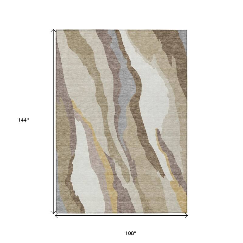 HomeRoots Abstract Transitional Rectangle Outdoor Rug