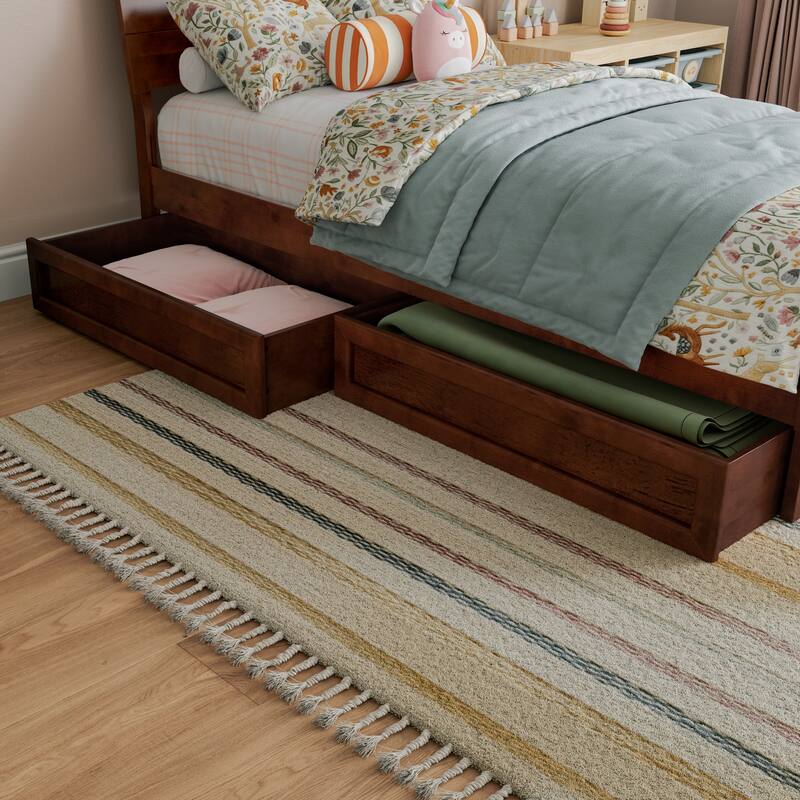 Phoenix Wood Platform Bed with Storage Drawers