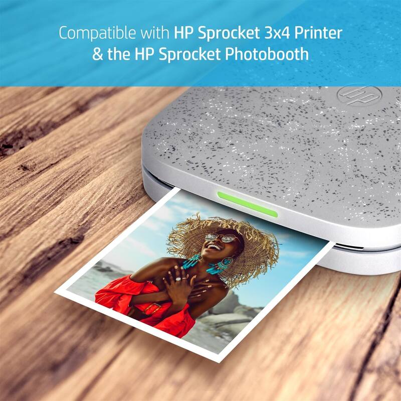 HP Sprocket 3.5" x 4.25" Sticky-Backed Zink Photo Paper (700-Pack), Compatible w/Photobooth - White