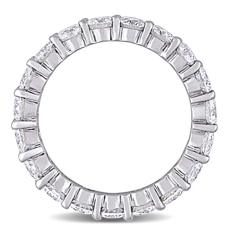 Round 2 3/4ct TGW Moissanite Full Eternity Band in 10k White Gold by Miadora