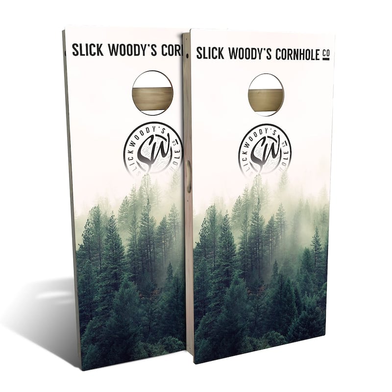 Foggy Forest Outdoor Cornhole Board Set