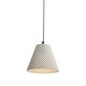 preview thumbnail 2 of 1, Golden Lighting Clarus 10in Integrated LED Pendant in White Sandstone Cement - Black