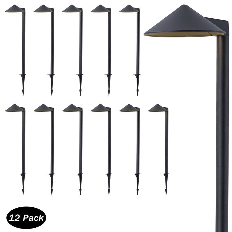 C Cattleya Low-Voltage Matte Black Aluminum 3000K LED Outdoor Path Light