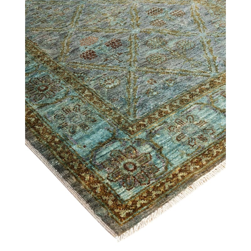 Vibrance, One-of-a-Kind Hand-Knotted Area Rug - Gray, 3' 2" x 5' 2" - 3' 2" x 5' 2"