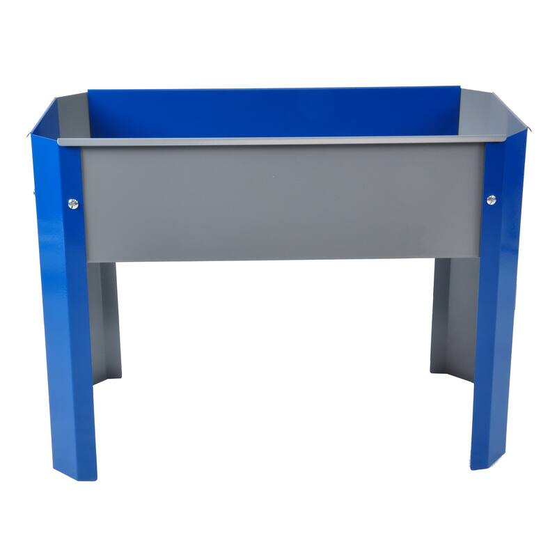 Outdoor Galvanized Raised Garden Bed Elevated Garden Planter Flowerpot Box with Legs for Gardening Vegetables Flower