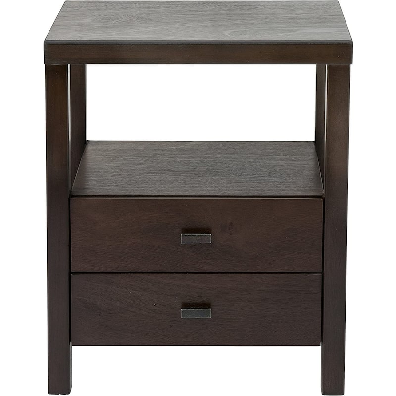 East at Main Painted Acacia Wooden End Table - Brown