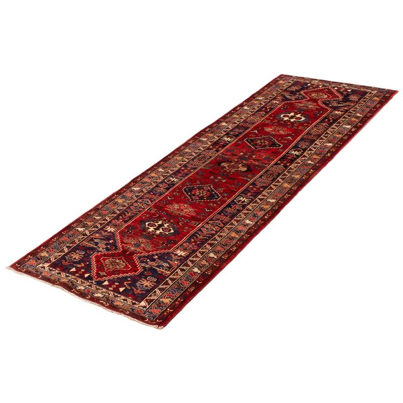 ECARPETGALLERY Hand-knotted Anadol Red Wool Rug - 3'5 x 10'0