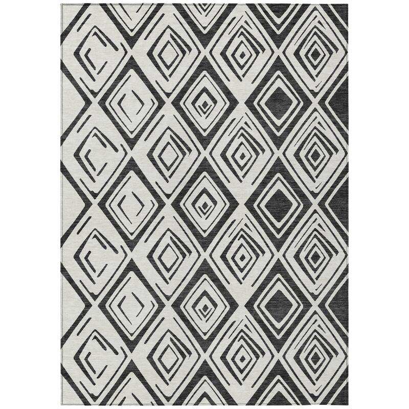 Machine Washable Indoor/ Outdoor Chantille Ombre Diamonds Rug
