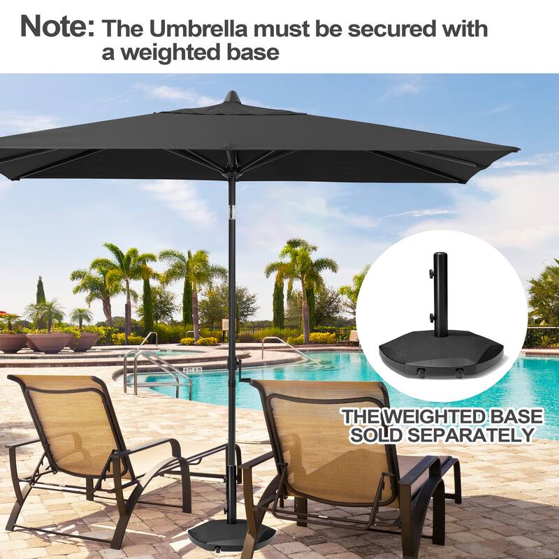 Pellebant Outdoor 9 x 5 FT Patio Market Umbrella Rectangular