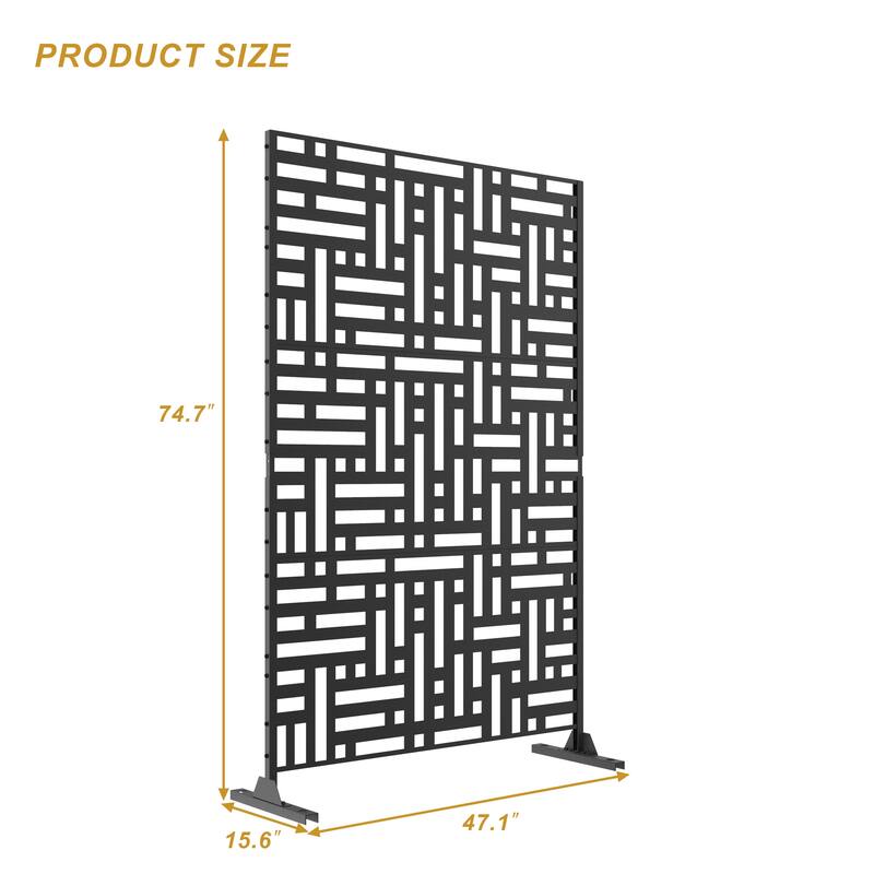 Outdoor Free Standing Metal Privacy Screen