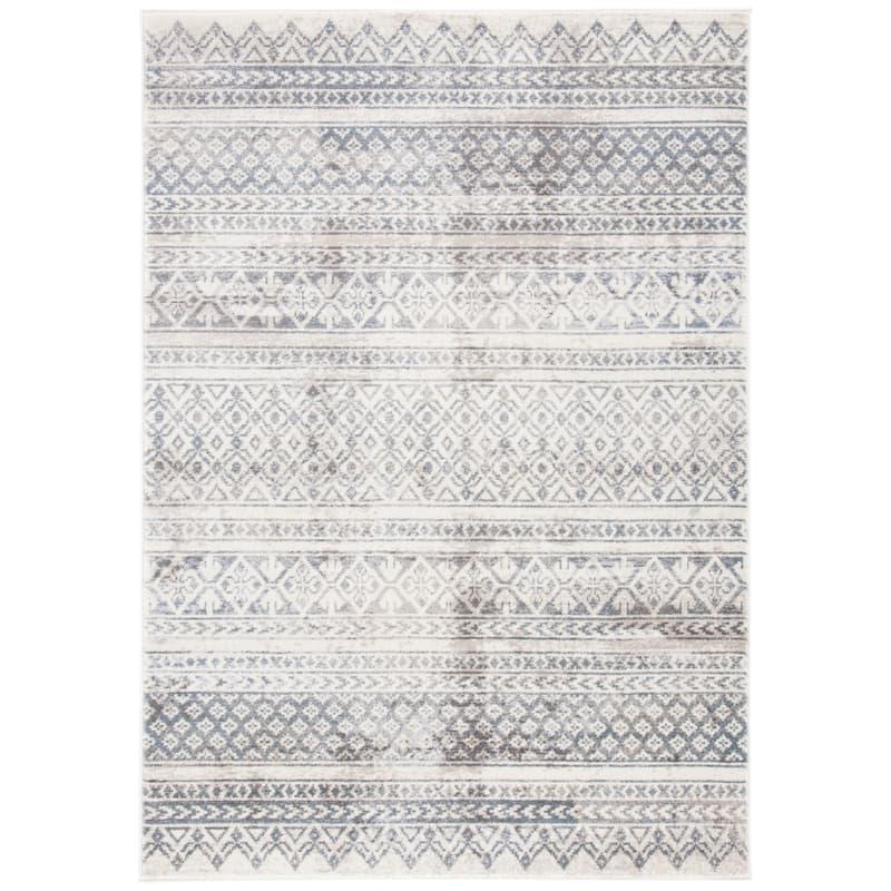 SAFAVIEH Carnegie Heimke Modern Moroccan Rug - 9' x 12' - Ivory/Grey