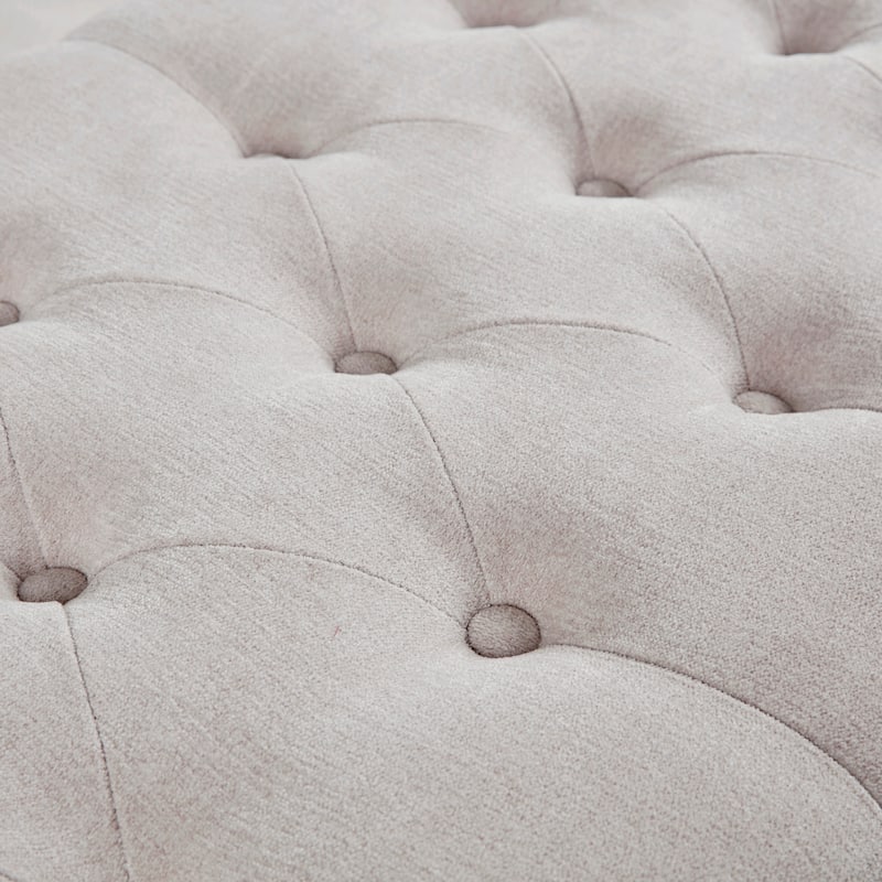 Mid-Century Modern Upholstered Storage Bench with Tufted Top - Perfect for Stylish Interiors