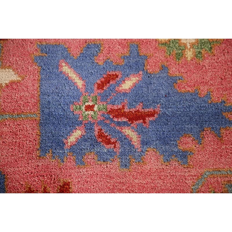Transitional Floral Oushak Area Rug Handmade Wool Carpet - 8'11"x 11'11"