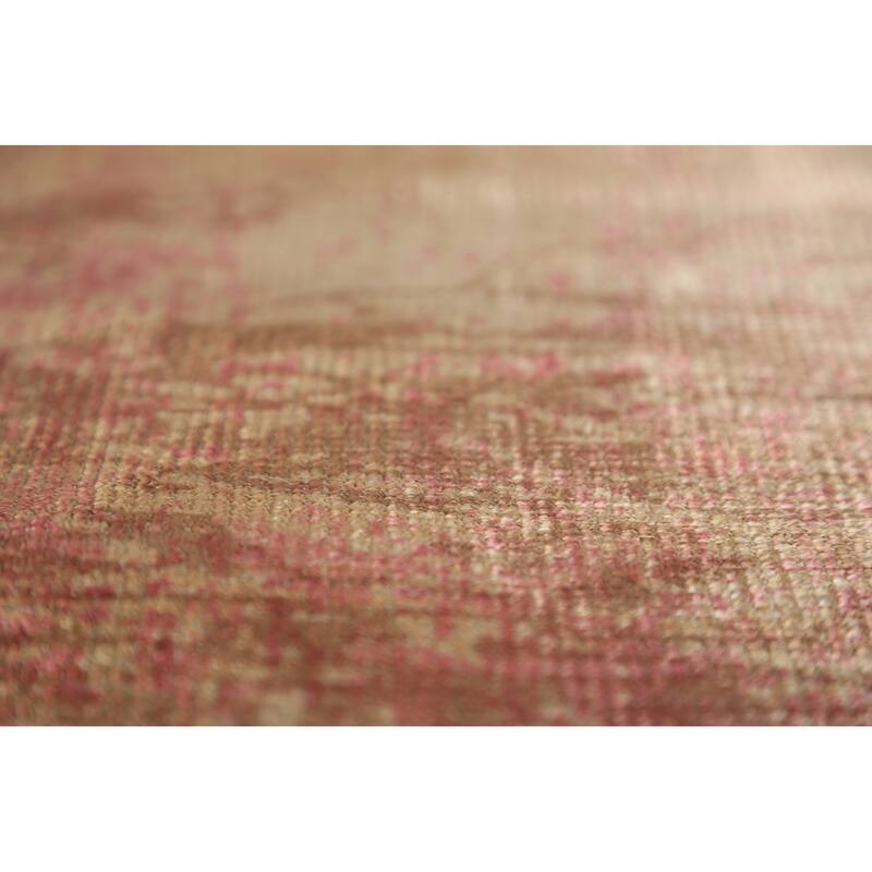 Contemporary Indian Area Rug Hand-Knotted Abstract Wool Carpet - 5'6"x 7'9"