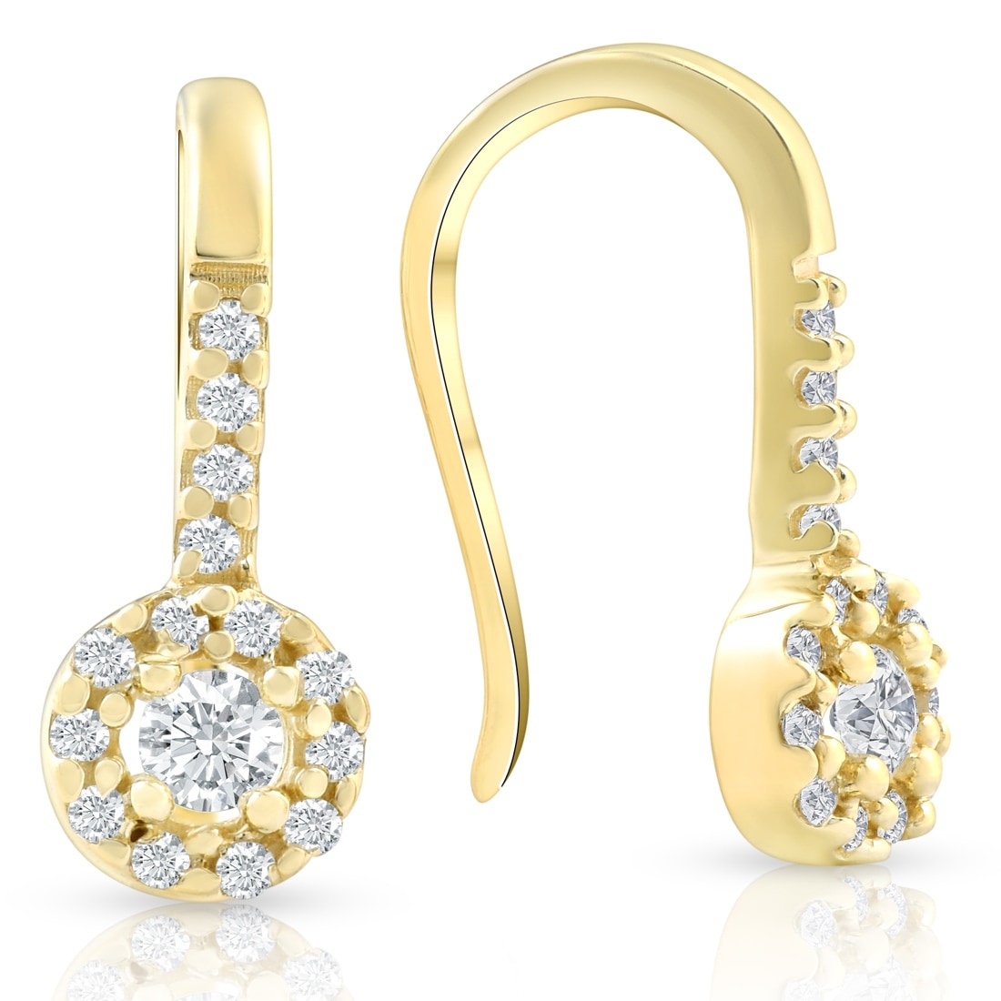 Bliss Diamond 1/4Ct TW Diamond Women's Earrings Yellow Gold