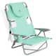 On-Your-Back Lightweight Beach Reclining Lounge Lawn Chair w/Backpack ...