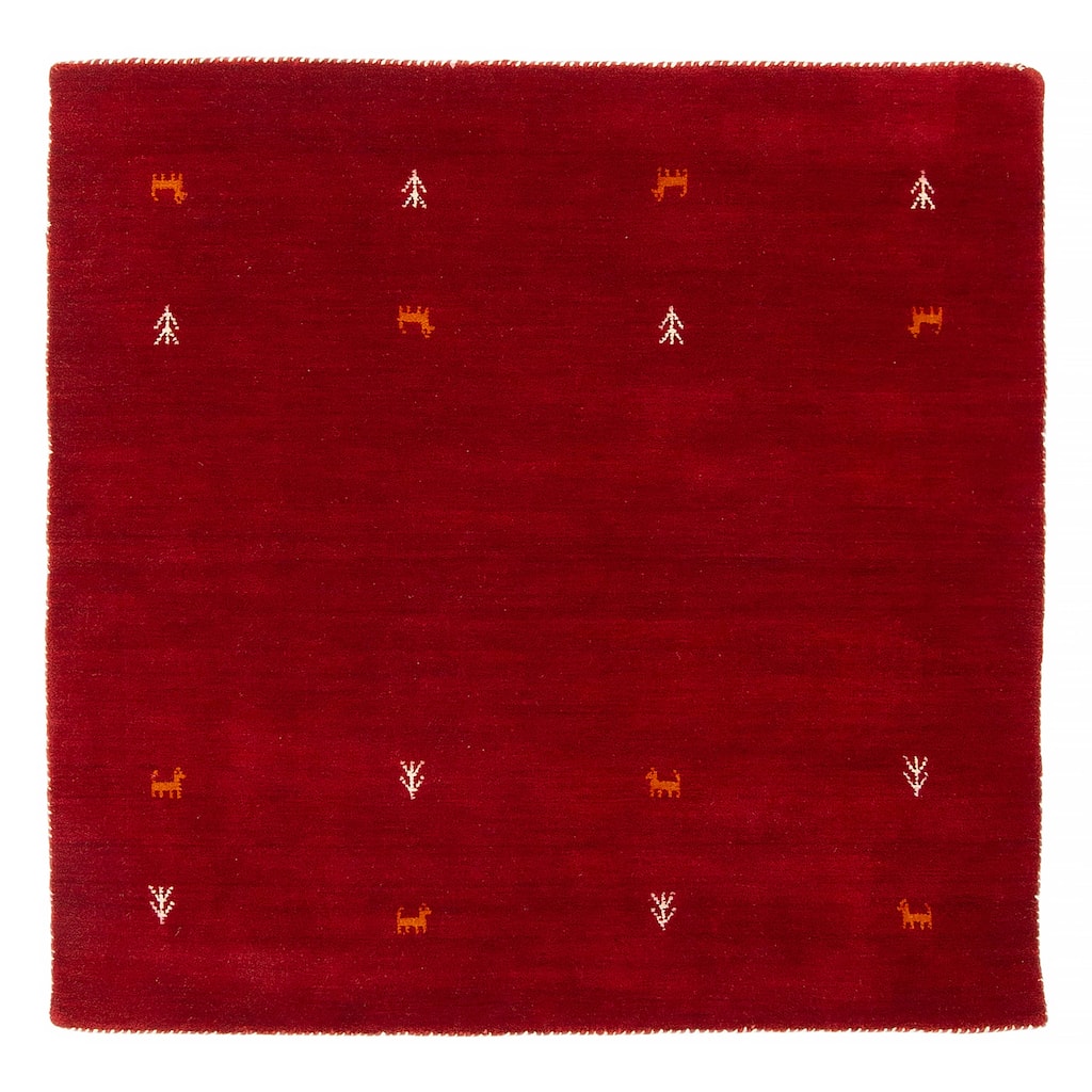 Kashkuli Gabbeh Red Rug 4'0" x 4'0" - 4'0 x 4'0