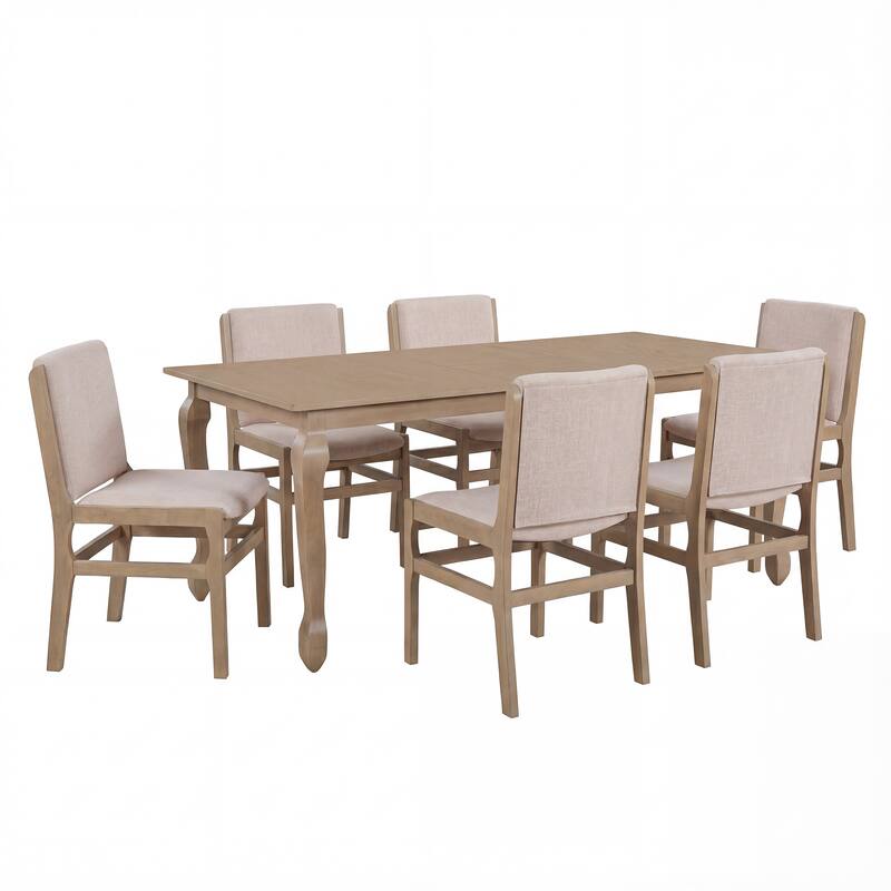 Christopher Knight Home - French Country Extendable Dining Set with Butterfly Leaf Table & Upholstered Armless Dining Chairs