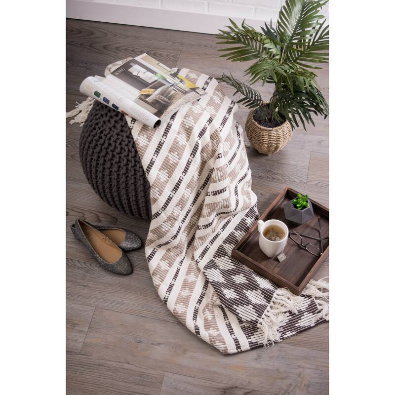 DII Slub Stripe Decorative Throw