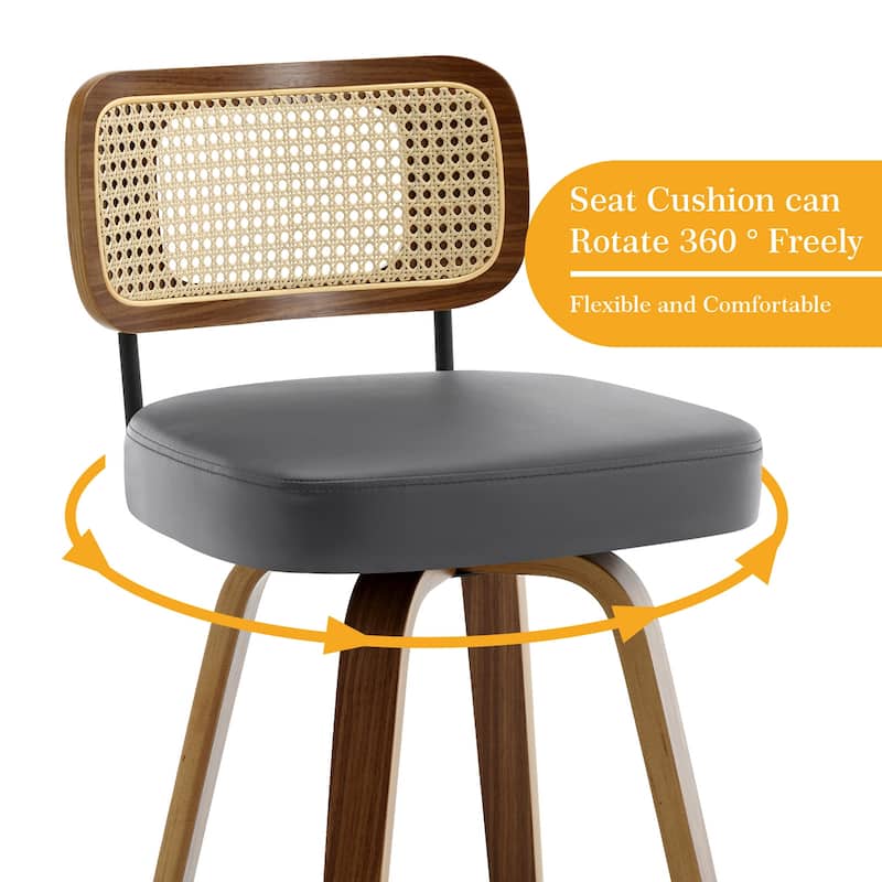 26"/29" Swivel Bar Stools/ Counter Stools with Bentwood Legs