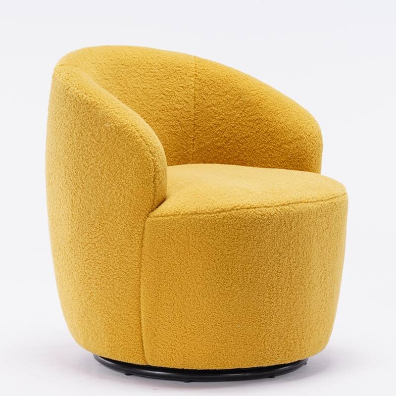 Teddy Fabric Swivel Accent Armchair Barrel Chair