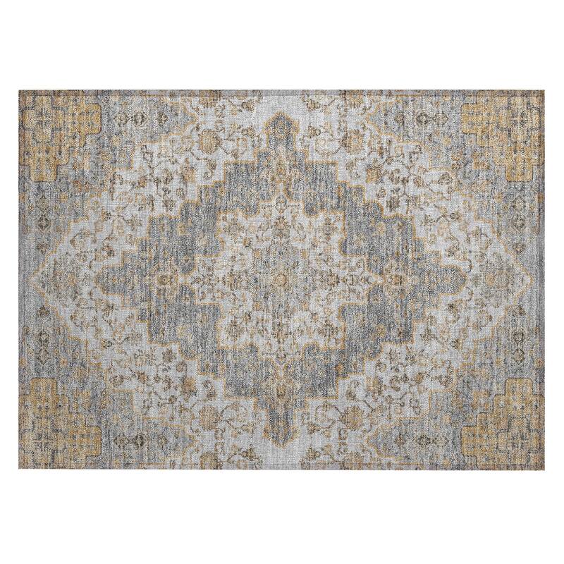 Machine Washable Indoor/ Outdoor Traditional Karachy Chantille Rug