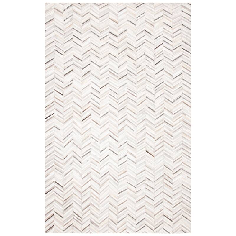 SAFAVIEH Handmade Studio Leather Tanesha Natural Hide Leather Rug