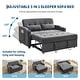 preview thumbnail 13 of 28, 3-in-1 Convertible Sleeper Sofa Bed with Pull-Out Bed, Corduroy Futon, Charging Port & Side Pocket