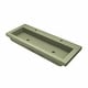 preview thumbnail 82 of 87, Trough 48-inch NativeStone Drop-in Double Bathroom Sink - 48" x 19" x 5" Sage - Two Faucet Holes