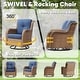 preview thumbnail 77 of 82, Gymojoy 3-Piece Rattan Wicker Rocking Swivel Chair Set with Table
