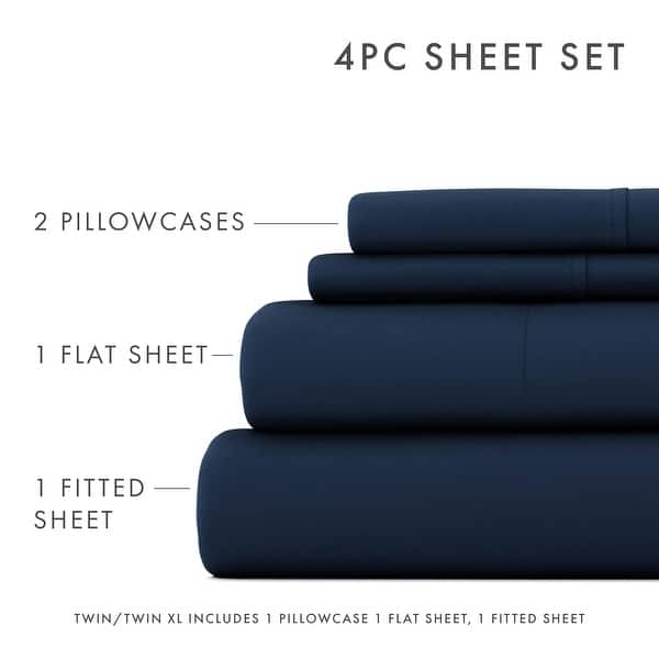 dimension image slide 3 of 15, Becky Cameron Ultra-soft Deep Pocket Microfiber Bed Sheet Set