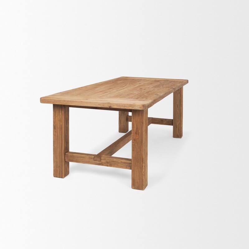 Stetson 84" Rectangular Natural Brown Wood Dining Table - Natural Wood - 84.0L x 39.0W x 30.0H