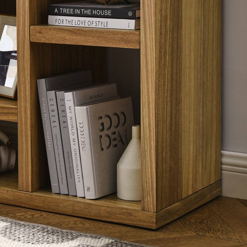 Freestanding Display Cabinet with 7 Cube Storage Spaces