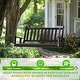 preview thumbnail 29 of 38, VEIKOUS 4 ft. Outdoor Wood Hanging Patio Porch Swing with Chains for 2 Person
